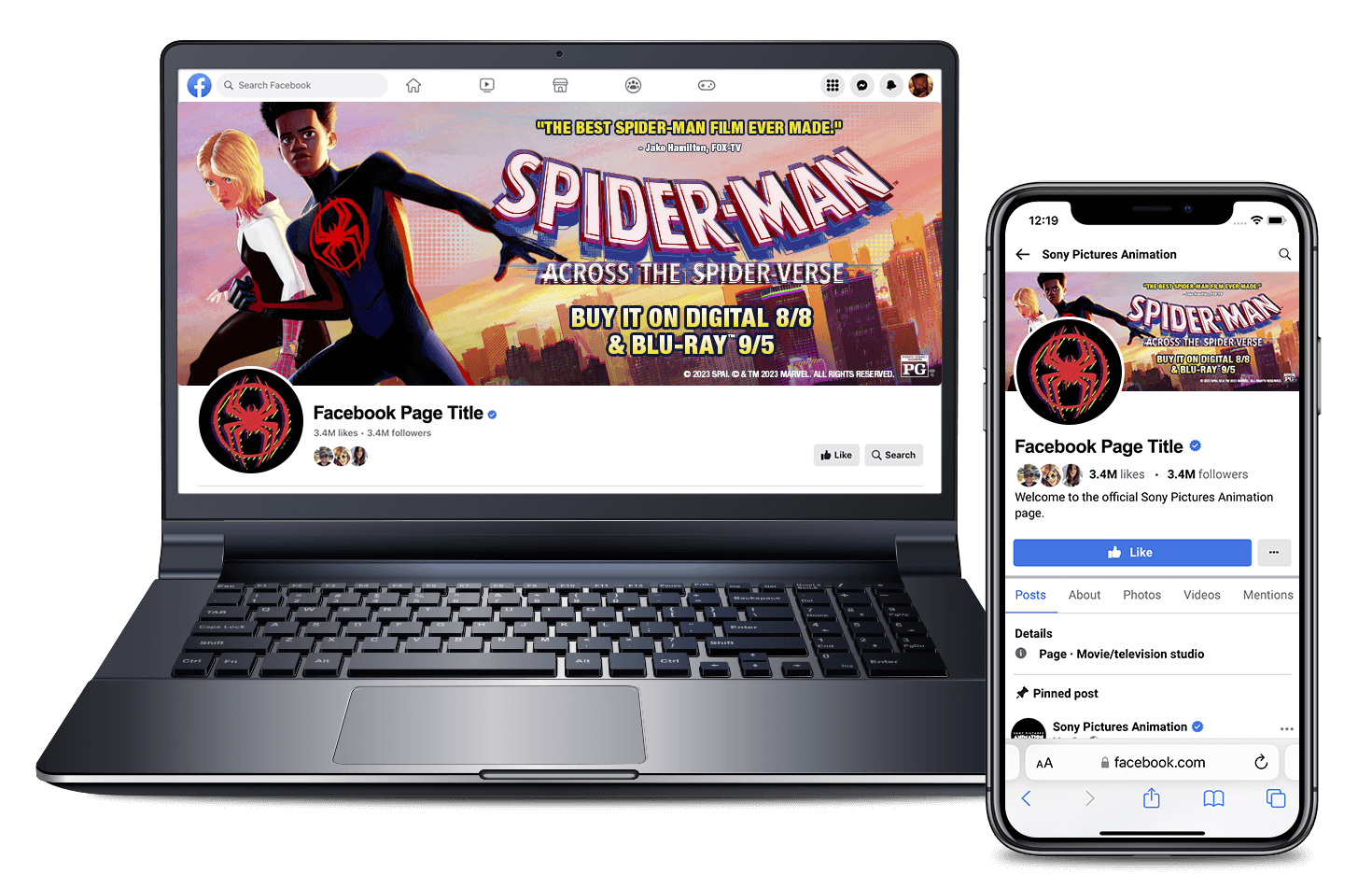 Spider-Man: Across the Spider-Verse Facebook Social Graphics