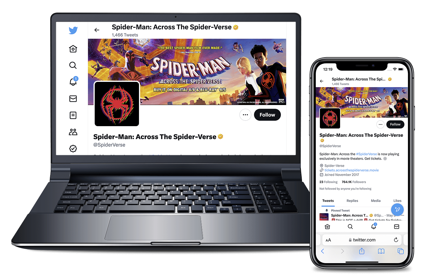 Spider-Man: Across the Spider-Verse Twitter Social Graphics