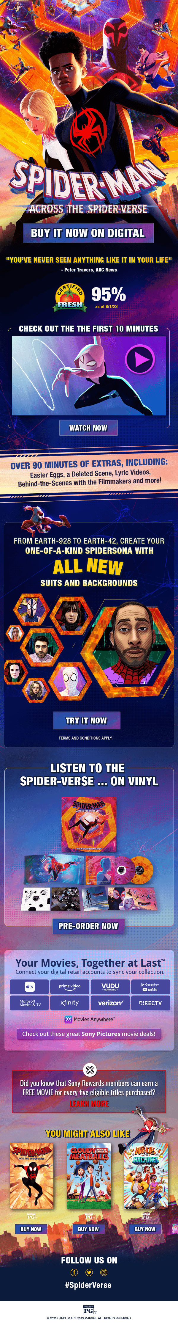 Spider-Man: Across the Spider-Verse Emailer